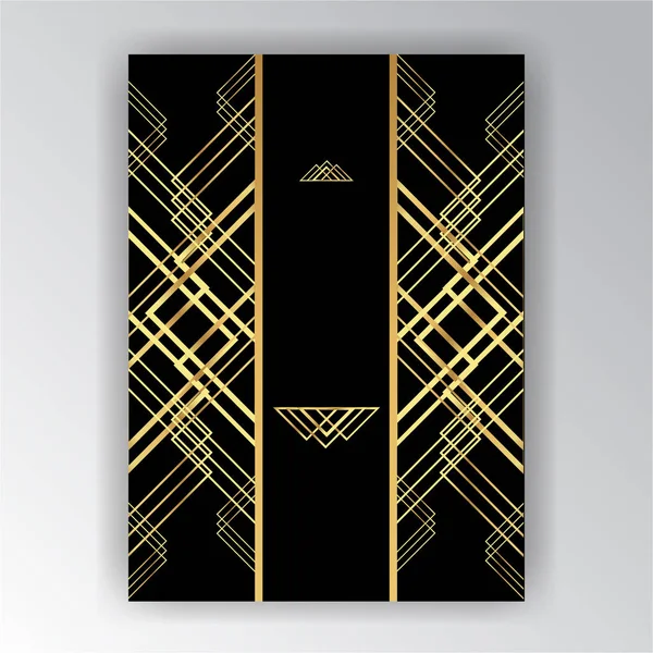 Art Deco Art Novo Stránky Luxusní Elegante Textury Geometrický Styl — Stockový vektor
