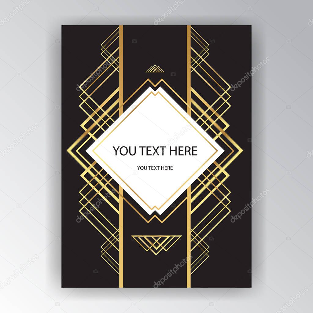 Art deco ,Art novo pate template , middle east style, modern geometric background for print and web  Gatsby style.
