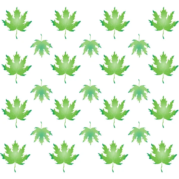 Feuilles Automne Motif Vert Feuilles Tombantes Pour Impression Conception Web — Image vectorielle