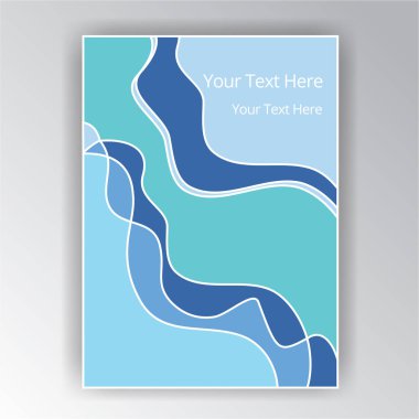 Mavi ve quamarine turkuaz basit yaratıcı tasarım sayfa dekor, çizgiler ve twirls fütüristik arka plan yazdırma ve web .
