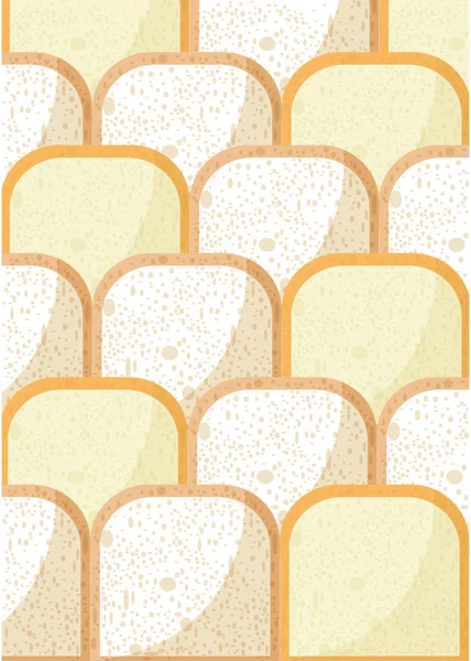 Bread Pieces Pattern Whole Wheat Bread Rye Bread Yeast Bread — Stock Vector