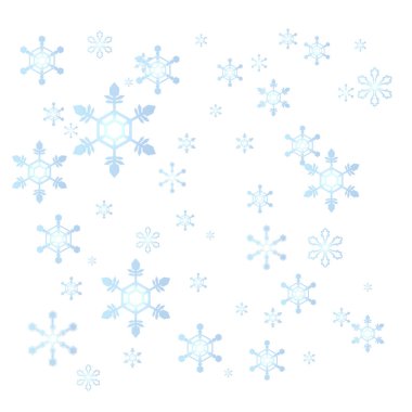 Sevimli çizgi soyut kar tanesi arka plan şablonu web ve baskı için. Mutlu yıllar, mutlu yıllar, yaratıcı kış doku