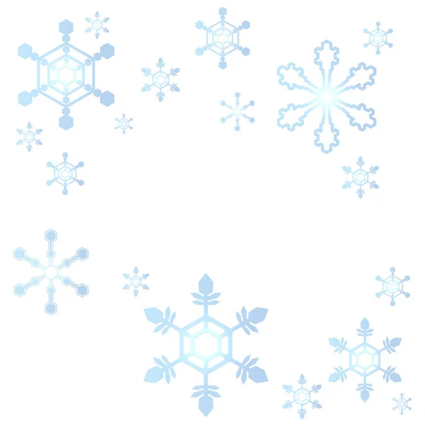 Web と印刷のかわいい漫画抽象的なスノーフレーク背景テンプレートです 新年あけましておめでとうございます メリー クリスマス 創造的な冬のテクスチャ — ストックベクタ