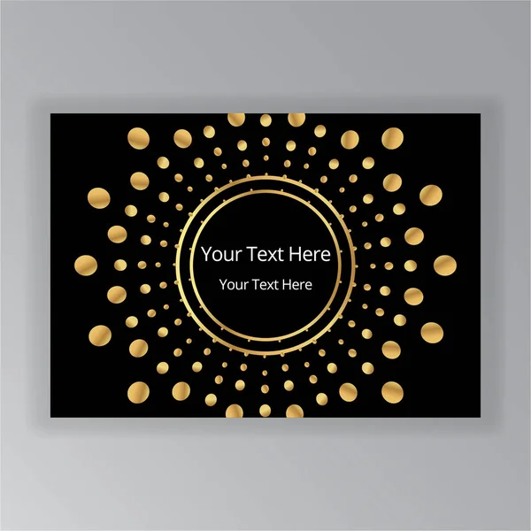 Abstract Gouden Zwarte Cirkel Luxe Elegante Achtergrond Moderne Design Fashion — Stockvector