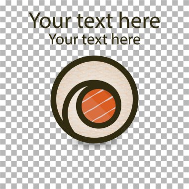 Suşi rulo solomon ile Logo şeffaf arka plan üzerinde.