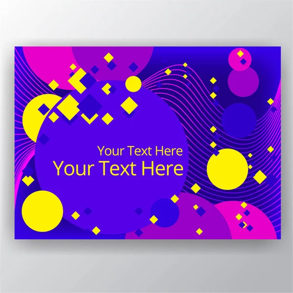 Modern Horizontal Overprint Cmyk Page Template Web Print Blue Yellow — Stock Vector