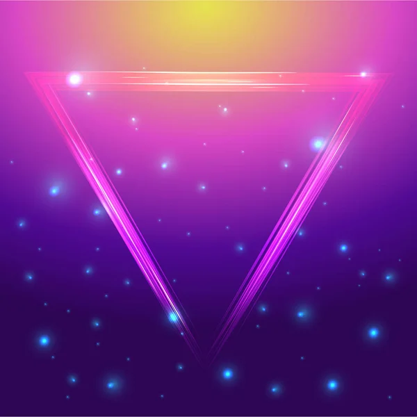 Beau Triangle Lumineux Dans Obscurité Fond Futuriste Pour Web Impression — Image vectorielle