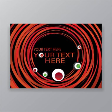 Sushi menü vektör şablon, kapak ve konsepti ile maki rulo ve 3d kırmızı çizgiler web ve baskı için siyah dekorasyon