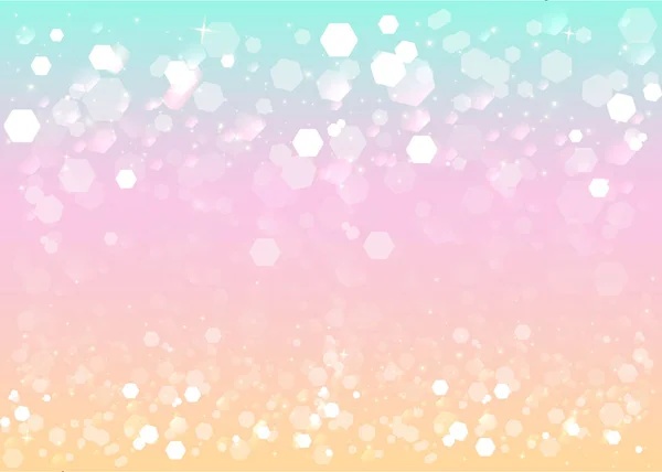 Tinsel, kopya alanı şablonu ile parlak pembe ve sarı ve mavi arka plan bulanık yumuşak odak bokeh soyut. Vektör çizim web ve yazdırma kavramı, zarif dekorasyon için .