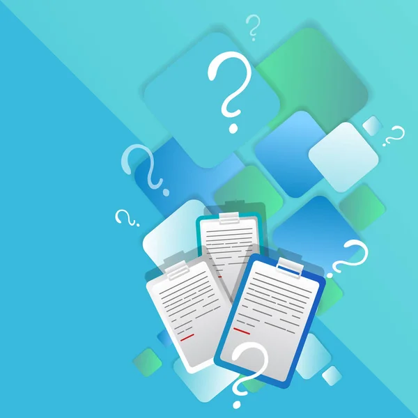 Işık üzerinde tıbbi doktor veya hemşire kiti labaratuar donanımları arka plan vektör çizim web için mavi ve soru işareti ile yazdırma
