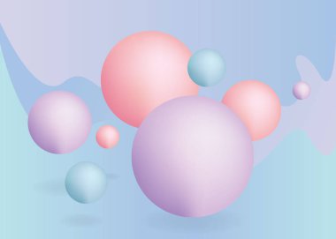 3D rakamlar gerçekçi vektör temelleri kompozisyon