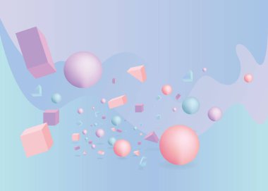 3D rakamlar gerçekçi vektör temelleri kompozisyon