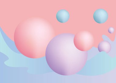 3D rakamlar gerçekçi vektör temelleri kompozisyon