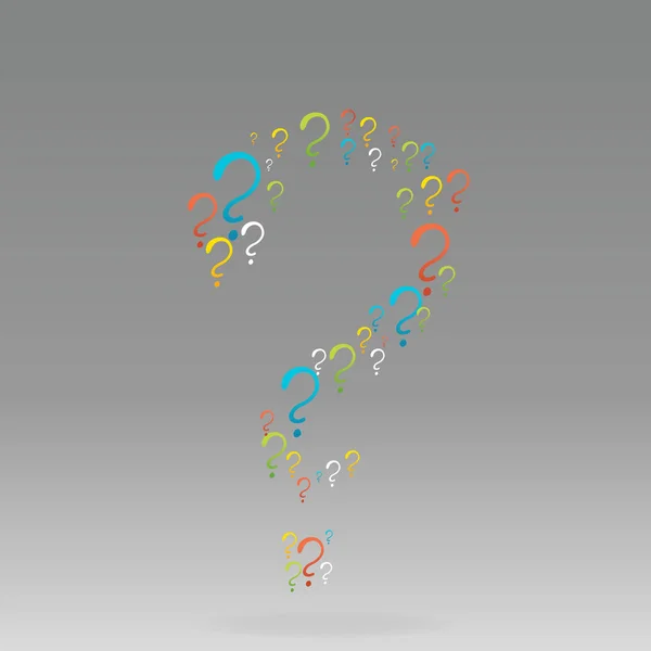 Question signs colorful vector illustration — Stock Vector