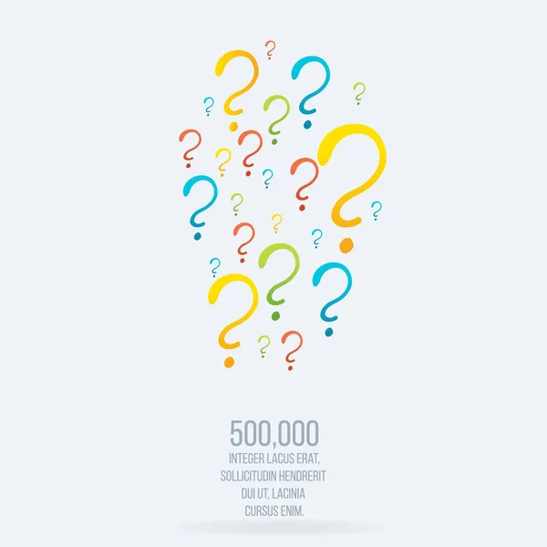 Question signs colorful vector illustration