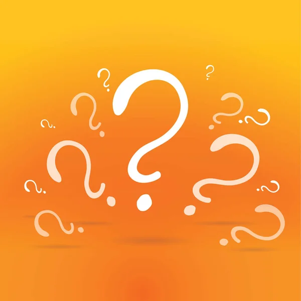 Signes de question illustration vectorielle colorée — Image vectorielle