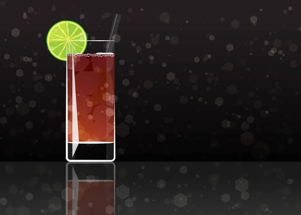 Icône officielle du cocktail, L'inoubliable Americano — Image vectorielle