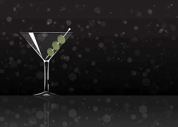Επίσημο κοκτέιλ εικονίδιο, η αξέχαστη Dry Martini — Διανυσματικό Αρχείο