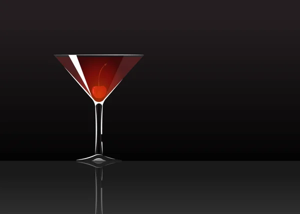 Официальная икона коктейля, Незабываемый Манхэттен — стоковый вектор