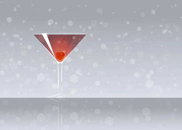 Icône officielle du cocktail, The Unforgettable Manhattan — Image vectorielle