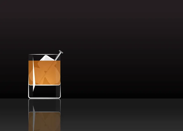 Offizielle Cocktail-Ikone, der unvergessliche rostige Nagel — Stockvektor