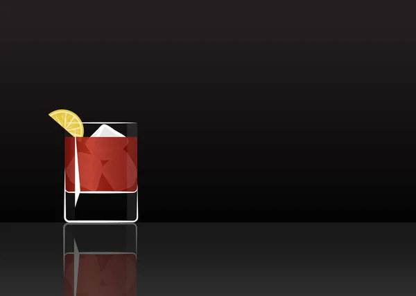 Officiella cocktail ikon, den oförglömliga Sazerac — Stock vektor