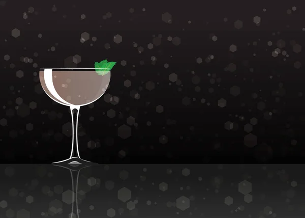 Official cocktail icon, The Unforgettable Stinger - Stok Vektor