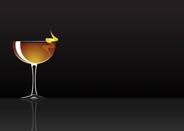 Offizielles Cocktail-Symbol, das Unvergessliche zwischen den Blättern — Stockvektor