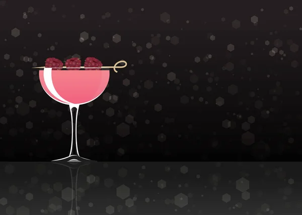 Icône officielle du cocktail, le dessin animé inoubliable du Clover Club — Image vectorielle