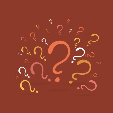 Soru işaretleri kompozisyon web ve yazdırma dekorasyon için