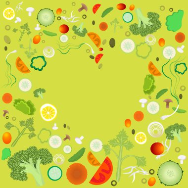 Sebze desen kalbinde 