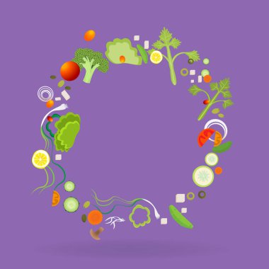 Web ve baskı için sebze tasarlamak çerçeve