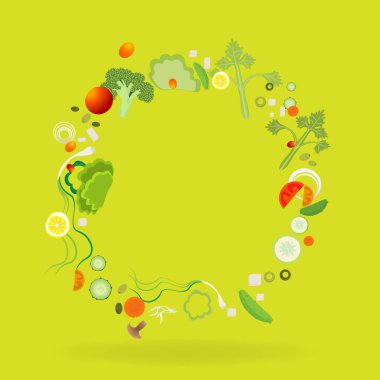 Web ve baskı için sebze tasarlamak çerçeve