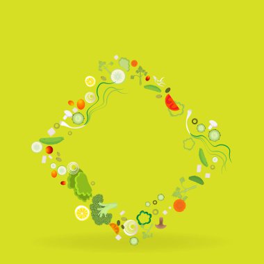 Web ve baskı için sebze tasarlamak çerçeve