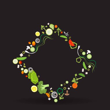 Web ve baskı için sebze tasarlamak çerçeve