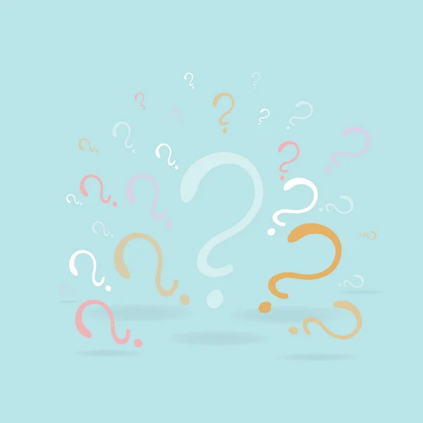 Question signs composition for web and print decoration — Stock Vector