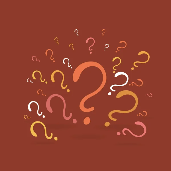 Question signs composition for web and print decoration — Stock Vector