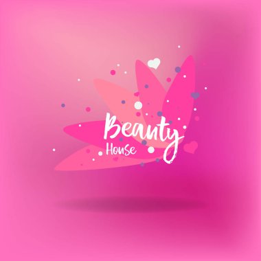 Güzellik evi logotipi, web ve baskı dekorasyon için