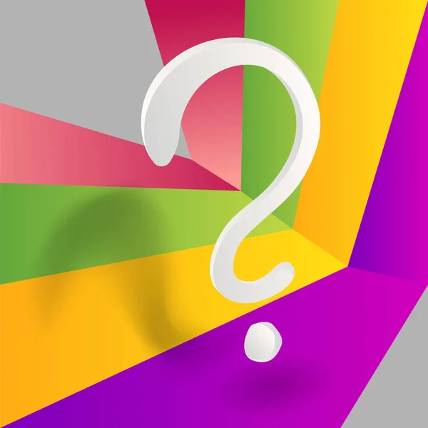 Question signs colorful vector illustration, problem and priorit — Stock Vector