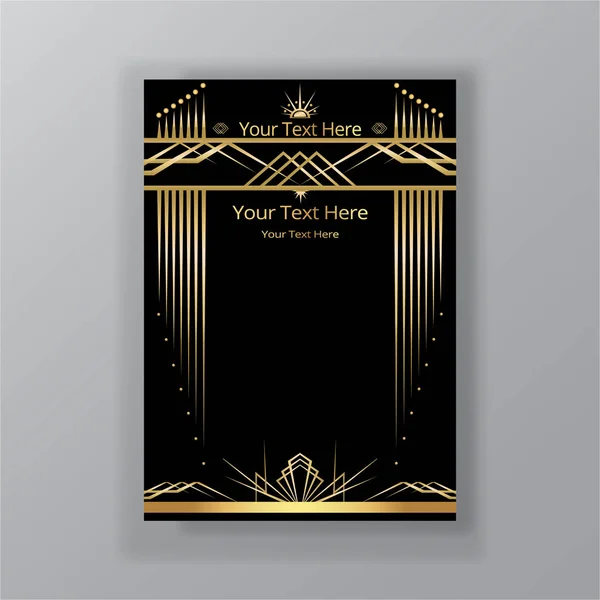 Szablon strony art deco, styl retro dla www i druk, — Wektor stockowy