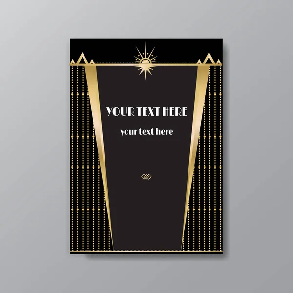 Art Deco Elegante Pagina Template Gatsby Stijl Voor Web Print — Stockvector