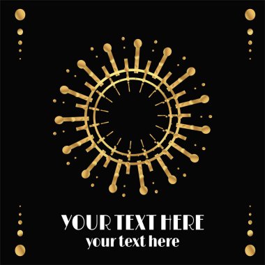 Art Deco sayfa şablonu, ağ ve baskı için retro tarzı, altın çizgileri olan geometrik retro desen tasarımı. Modern tasarım menü veya broşür, lüks yirmili yıllar tarzı