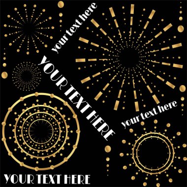 Art Deco sayfa şablonu, ağ ve baskı için retro tarzı, altın çizgileri olan geometrik retro desen tasarımı. Modern tasarım menü veya broşür, lüks yirmili yıllar tarzı