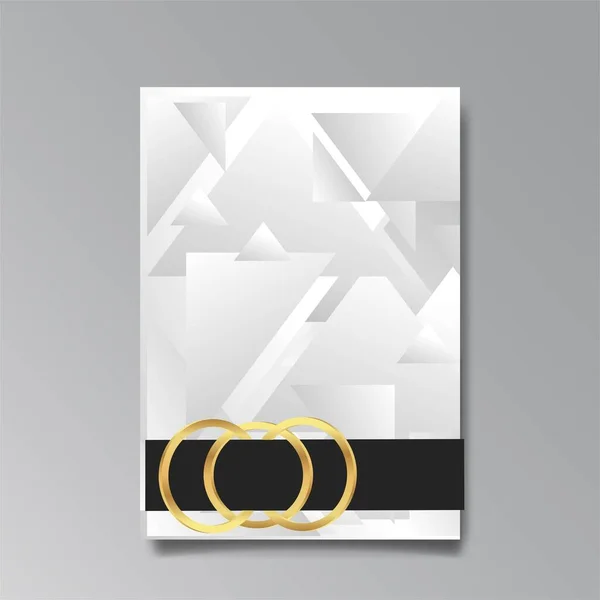 Abstraktní Elegantní Luxusní Zázemí Tři Zlaté Prsteny Řetízek Zlaté Šperky — Stockový vektor