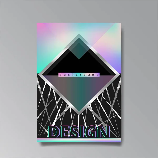 Sanal Sayfa Şablonu Retro Dalga Arızası Yaratıcı Hipster Neon Pastel — Stok Vektör