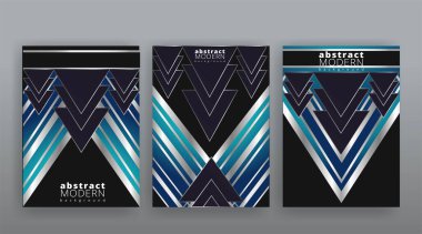 Soyut sayfa şablonları seti, retro dalga yaratıcı hipster, gümüş metalik teknoloji gerilemesi. Zarif geometrik yaratıcı fütüristik kapak, 90 'ların tarzı, afişler, yaratıcı modern tasarım, el ilanı, yüksek teknoloji