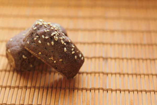 Vers Mini Brood Houten Backround — Stockfoto