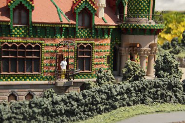 Editoryal kullanım. İspanya, Catalunya tr Miniatura park, Ağustos 2018