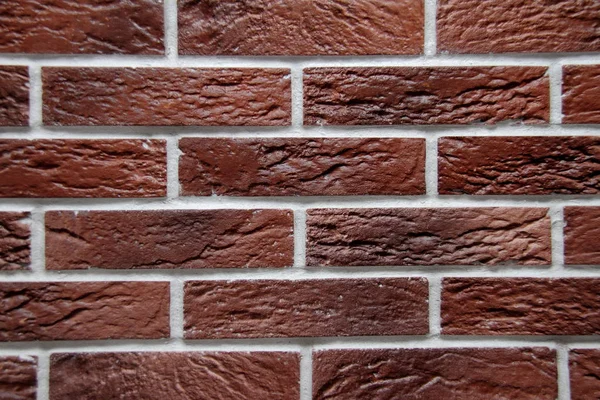 Original Red Brick All White Joints — Stock Photo, Image