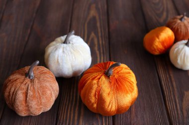 Tekstil balkabağı ev dekorasyonu, sonbahar tatilleri